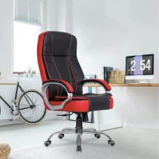 Deals and Offers on Furniture - Green Soul Vienna Premium Leatherette Office Chair, High Back Ergonomic Home Office Executive Chair with Spacious Cushion Seat & Heavy Duty Metal Base (Black & Red) Deals, Discounts & Offers on Furniture - Green Soul Vienna Premium Leatherette Office Chair, High Back Ergonomic Home Office Executive Chair with Spacious Cushion Seat & Heavy Duty Metal Base (Black & Red)