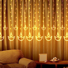 Deals and Offers on - wipro Garnet 12 Diyas Curtain LED Festive Lights | Indoor Window String Lights | Decoration Deals, Discounts & Offers on - wipro Garnet 12 Diyas Curtain LED Festive Lights | Indoor Window String Lights | Decoration