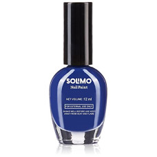 Deals, Discounts & Offers on Beauty Care - Solimo Indigo Blue Nail Polish, Toxin-Free, Quick Drying, Glossy Finish, 12 Ml