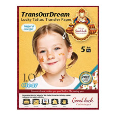 Deals and Offers on Beauty Care - TransOurDream Clear Printable Temporary Tattoo Transfer Paper (5 sets of A4 size) Temporary Tattoo Stickers Papers Deals, Discounts & Offers on Beauty Care - TransOurDream Clear Printable Temporary Tattoo Transfer Paper (5 sets of A4 size) Temporary Tattoo Stickers Papers