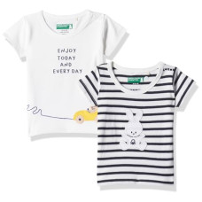 Deals and Offers on Baby Care - United Colors of Benetton Baby Boy's Regular Fit T-Shirt (23A3096CNE18I_Navy Deals, Discounts & Offers on Baby Care - United Colors of Benetton Baby Boy's Regular Fit T-Shirt (23A3096CNE18I_Navy