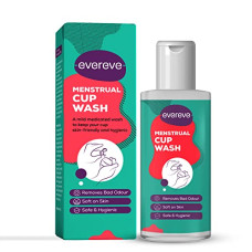 Deals and Offers on Health & Personal Care - Evereve Menstrual Cup Wash with Aloe Vera 100 ml, menstrual cup cleaner, safe Deals, Discounts & Offers on Health & Personal Care - Evereve Menstrual Cup Wash with Aloe Vera 100 ml, menstrual cup cleaner, safe