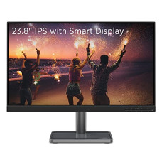 Deals, Discounts & Offers on  - Lenovo L-Series 60.45 cm (24 inch) 1920 x 1080 Pixels FHD IPS Ultraslim Monitor | 16.7 Million Colors, 75Hz, AMD FreeSync, HDMI, Tilt, VESA Mount, Smart Display Customization Artery - L24i-30, Black