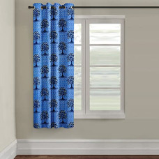 Deals and Offers on - Cortina 1 Piece Floral Design Panel Eyelet Polyester Window Curtain - 5-Feet, Blue Deals, Discounts & Offers on - Cortina 1 Piece Floral Design Panel Eyelet Polyester Window Curtain - 5-Feet, Blue