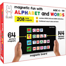 Deals and Offers on - Magnetic Fun with Alphabet and Words - with 64 Picture Magnets, 144 Letter Magnets, Magnetic Board and Spelling Guide Deals, Discounts & Offers on - Magnetic Fun with Alphabet and Words - with 64 Picture Magnets, 144 Letter Magnets, Magnetic Board and Spelling Guide