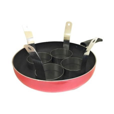 Deals and Offers on Cookware - Dynore Non Stick Fry Pan with lid and Stainless Steel 4 Round Egg Ring with Handle Deals, Discounts & Offers on Cookware - Dynore Non Stick Fry Pan with lid and Stainless Steel 4 Round Egg Ring with Handle