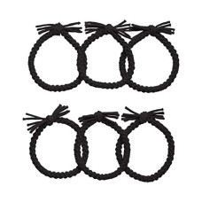 Deals and Offers on Beauty Care - Amazon Brand - Solimo Women's Rubber Bands with Black Bow, Pack of 6 Deals, Discounts & Offers on Beauty Care - Amazon Brand - Solimo Women's Rubber Bands with Black Bow, Pack of 6