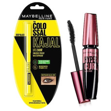 Deals and Offers on Beauty Care - Maybelline New York Colossal Kajal, Black, 0.35g And New York Hypercurl Mascara Waterproof, Black, 9.2ml Matte Finish Deals, Discounts & Offers on Beauty Care - Maybelline New York Colossal Kajal, Black, 0.35g And New York Hypercurl Mascara Waterproof, Black, 9.2ml Matte Finish