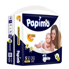 Deals, Discounts & Offers on Baby Care - Papimo Baby Diaper Pants with Aloe Vera, Small (4 - 8 kg), 78 Count