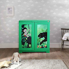 Deals and Offers on Furniture - Cello Novelty Compact Mowgli Kids Plastic Cupboard/Cabinet Green, 2 Doors Deals, Discounts & Offers on Furniture - Cello Novelty Compact Mowgli Kids Plastic Cupboard/Cabinet Green, 2 Doors