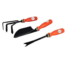 Deals, Discounts & Offers on Gardening Tools - Kraft Seeds Garden Tool Set - 3 Pcs (Big Shovel, Cultivator, Weeder) | Terrace Gardening Accessories | Gardening Tools Kit for Home Gardening | Essential Farming Spade, Trowel, Tiller