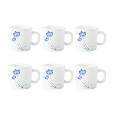 Deals, Discounts & Offers on  - Larah by BOROSIL Tulip Opalware Cup Set, 6 Pieces, White, 100 milliliter