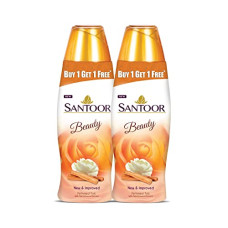 Deals and Offers on - Santoor Beauty Perfumed Talc with Sandalwood Extracts| Sandal, Rose, Musk & Geranium Mint Fragrance| Absorbs Excess Moisture| Dermatologically Tested| For All Skin Types (150g, Pack of 2) Deals, Discounts & Offers on - Santoor Beauty Perfumed Talc with Sandalwood Extracts| Sandal, Rose, Musk & Geranium Mint Fragrance| Absorbs Excess Moisture| Dermatologically Tested| For All Skin Types (150g, Pack of 2)