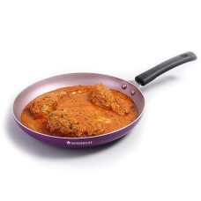 Deals, Discounts & Offers on Cookware - Wonderchef Valencia Non-Stick Fry Pan | Cool Touch Bakelite Handle | Pure Grade Aluminium| PFOA Free | 1.5 litres Capacity | Size 24 cm | 1 Year Warranty | Purple
