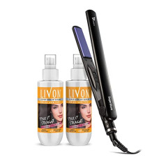 Deals and Offers on Beauty Care - Livon Super Styler Serum For Women & Men For Hair Straightening |Straighter Hair Up To 12 Hours & 5X Less Breakage | With Heat Activated Proteins | 100 ml (Pack of 2) With Syska Hair Straightener Deals, Discounts & Offers on Beauty Care - Livon Super Styler Serum For Women & Men For Hair Straightening |Straighter Hair Up To 12 Hours & 5X Less Breakage | With Heat Activated Proteins | 100 ml (Pack of 2) With Syska Hair Straightener