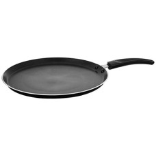 Deals and Offers on Cookware - Cresta Induction & Gas Stove Compatible Aluminium Flat Tawa, 28cm, Black, Standard Deals, Discounts & Offers on Cookware - Cresta Induction & Gas Stove Compatible Aluminium Flat Tawa, 28cm, Black, Standard