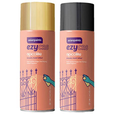 Deals, Discounts & Offers on Home Improvement - Asian Paints ezyCR8 DIY Paint Spray (Gold, 200ml Can) ezyCR8 apcolite Spray Paint, DIY Black Aerosol Gloss Finish 200ml