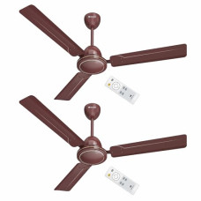 Deals and Offers on - Havells Glaze Decorative BLDC 1200mm Enery Saving with Remote Control 5 Star Ceiling Fan (Pack of 2, Brown) Deals, Discounts & Offers on - Havells Glaze Decorative BLDC 1200mm Enery Saving with Remote Control 5 Star Ceiling Fan (Pack of 2, Brown)