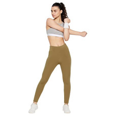 Deals, Discounts & Offers on Women - [Sizes S, M, XL, 2XL] Clovia Women's Snug Fit Active High-Rise Full-Length Tights in Green