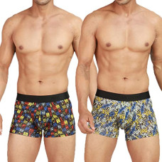 Deals, Discounts & Offers on Men - Chromozome Men Modal Printed Trunk (Pack of 2)
