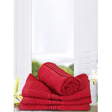 Deals, Discounts & Offers on  - KOPA by Bianca 400 GSM Quick Dry 100% Cotton Soft Terry Towel -4Pc Face Towel (D'Ross) Solid-Red