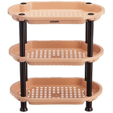 Deals, Discounts & Offers on  - Amazon Brand - Solimo Three-Tier, Multipurpose Plastic Rack