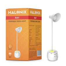 Deals, Discounts & Offers on  - Halonix Wood Ray Led Study Lamp/Table Lamp Rechargeable Led Desk Lamp, Touch Control Table Lamp, Eye-Caring Smart Lamp with USB Charging for Student