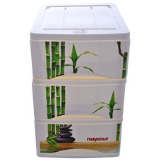 Deals, Discounts & Offers on  - Nayasa Plastic Laundry Basket Tuckins (Green Bamboo, Standard, 30 cm x 40 cm x 46 cm)