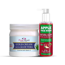 Deals and Offers on Beauty Care - Pink Root Apple Oil Balancing Face Wash 100ml with Cold Cream with Aloe Vera Enriched with Vitamin E 500gm Deals, Discounts & Offers on Beauty Care - Pink Root Apple Oil Balancing Face Wash 100ml with Cold Cream with Aloe Vera Enriched with Vitamin E 500gm