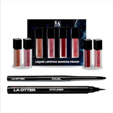 Deals and Offers on Beauty Care - LA OTTER Bold Combo Pack | Matte Liquid Lipstick With Eyeliner And Kajal, Long lasting, Smudge Proof & Glossy Deals, Discounts & Offers on Beauty Care - LA OTTER Bold Combo Pack | Matte Liquid Lipstick With Eyeliner And Kajal, Long lasting, Smudge Proof & Glossy