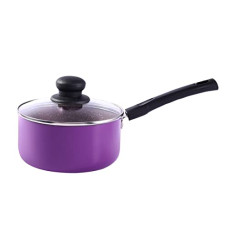 Deals and Offers on Cookware - Wonderchef Valencia Non-Stick Sauce Pan with Glass Lid | Cool Touch Bakelite Handle | Pure Grade Aluminium| Tempered Glass Lid | 1.5 litres | 2.5 mm Thickness | 2 Year Warranty | Purple Deals, Discounts & Offers on Cookware - Wonderchef Valencia Non-Stick Sauce Pan with Glass Lid | Cool Touch Bakelite Handle | Pure Grade Aluminium| Tempered Glass Lid | 1.5 litres | 2.5 mm Thickness | 2 Year Warranty | Purple