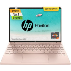 Deals, Discounts & Offers on Laptops - [HDFC CC 9 Months NO COST EMI] HP Pavilion Aero (2023) AMD Ryzen 5 Hexa Core 7535U - (16 GB/512 GB SSD/Windows 11 Home) 13-BE2056AU Thin and Light Laptop(13.3 Inch, Pale Rose Gold, 0.97 Kg, With MS Office)