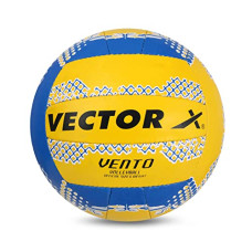 Deals, Discounts & Offers on  - Vector X Vento Hand Stitched Rubber Volleyball (18Panels) (Yellow-Blue)