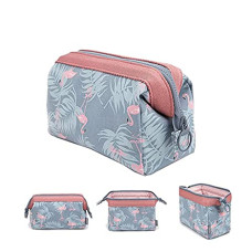 Deals, Discounts & Offers on Beauty Care - Sichumaria Flamingo Cosmetic Bag Portable Travel Makeup Bag for Women's Large Travel Water-Resistant Zipper Makeup Organizer