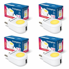 Deals and Offers on - Crompton Night Buddy 0.5W with USB Charge Warm White Pack of 4 Deals, Discounts & Offers on - Crompton Night Buddy 0.5W with USB Charge Warm White Pack of 4