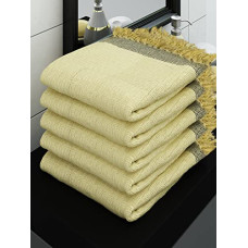 Deals, Discounts & Offers on  - Athom Living Ecosaviour Premium Cotton Bath Towel Waffle Yellow (Pack of 5)