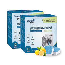 Deals, Discounts & Offers on  - Kitchengenix's Washing Machine Cleaning Tablet, Descaling Powder Tablets, Washing Machine Deep Cleaner, Deep Cleaner Tablet All Companys Front Nd Top Load (24 Count (Pack Of 1), REFRESH BLUE)
