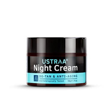 Deals and Offers on Beauty Care - Ustraa Night Cream - De-tan & Anti-aging 50g - Dermatologically Tested - with Niacinamide and Licorie Extract - No Sulphates, No Parabens, No Mineral Oil Deals, Discounts & Offers on Beauty Care - Ustraa Night Cream - De-tan & Anti-aging 50g - Dermatologically Tested - with Niacinamide and Licorie Extract - No Sulphates, No Parabens, No Mineral Oil