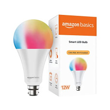 Deals, Discounts & Offers on  - amazon basics - 12W Smart LED Bulb with Alexa, Google Assistant & Wi-Fi Enabled (Pack of 1, Multicolour, B22 Holder)
