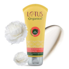 Deals, Discounts & Offers on Beauty Care - Lotus Organics+ Brightening De-Tan Face Pack Preservative & Artificial Fragrance Free | All Type Skin, 100g
