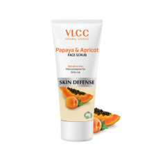 Deals, Discounts & Offers on Beauty Care - VLCC Papaya & Apricot Face Scrub - 80g | Gentle Scrub to Remove Dead Skin, Dirt. Reduces Dark Spots. Lightens Skin Tone. Mild Exfoliating Scrub | Sensitive Skin Scrub | Remove Blackheads & Whiteheads.
