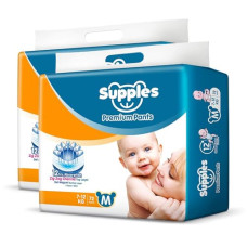 Deals, Discounts & Offers on Baby Care - Supples Premium Diapers, Medium (M), 144 Count, 7-12 Kg, 12 hrs Absorption Baby Diaper Pants