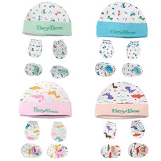 Deals and Offers on Accessories - BeyBee Cotton Mittens and Booty Combo for New Born Baby| Set of 4 for 0-6 Months Boys and Girls | Unisex Booty Set | Gift Deals, Discounts & Offers on Accessories - BeyBee Cotton Mittens and Booty Combo for New Born Baby| Set of 4 for 0-6 Months Boys and Girls | Unisex Booty Set | Gift
