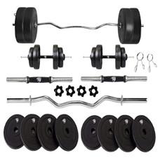 Deals and Offers on - Bullar Home Gym Set, 8kg to 20kg PVC Weight Plates, 3 ft curl ez Rod, Pair of Dumbbells Rod, Gym Equipment Deals, Discounts & Offers on - Bullar Home Gym Set, 8kg to 20kg PVC Weight Plates, 3 ft curl ez Rod, Pair of Dumbbells Rod, Gym Equipment