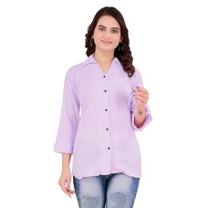 Deals, Discounts & Offers on Women - [Size XL] ROYALICA Women Regular Fit Self Design Casual Shirt Pack of 1
