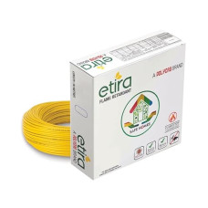 Deals and Offers on - Polycab ETIRA Flame Retardant House Wire PVC Insulated Copper Cable Electric Wire (0.75 SQMM, Yellow, 90m) Deals, Discounts & Offers on - Polycab ETIRA Flame Retardant House Wire PVC Insulated Copper Cable Electric Wire (0.75 SQMM, Yellow, 90m)