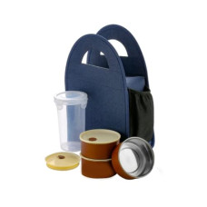 Deals and Offers on - Suzec Steel Lunch Box Set (5 pcs, Black) Deals, Discounts & Offers on - Suzec Steel Lunch Box Set (5 pcs, Black)