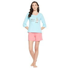 Deals and Offers on Women - Clovia Women's Cotton Print Top & Chic Basic Shorts Set Deals, Discounts & Offers on Women - Clovia Women's Cotton Print Top & Chic Basic Shorts Set