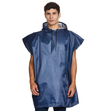 Deals and Offers on Women - Amazon Brand - Symactive Water Resistant Polyester Poncho, Blue Deals, Discounts & Offers on Women - Amazon Brand - Symactive Water Resistant Polyester Poncho, Blue