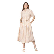 Deals and Offers on Women - oxolloxo Women Cotton Shirt Regular Sleeves Stripes Party Dress Deals, Discounts & Offers on Women - oxolloxo Women Cotton Shirt Regular Sleeves Stripes Party Dress